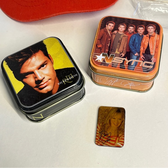 Vintage 90s Spice Girls Lot Gift-wrap Postcard Lollipop Tins Hat Mirror Pin Y2k - Picture 2 of 16